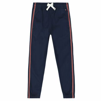 Boys Navy Cotton Trousers