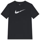 Boys Black Logo Dri-Fit T-Shirt, 1, hi-res