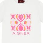 Girls White & Pink Logo T-Shirt, 1, hi-res