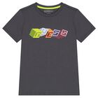 Boys Grey Logo T-Shirt, 3, hi-res