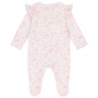 Baby Girls White & Pink Floral Babygrow, 1, hi-res