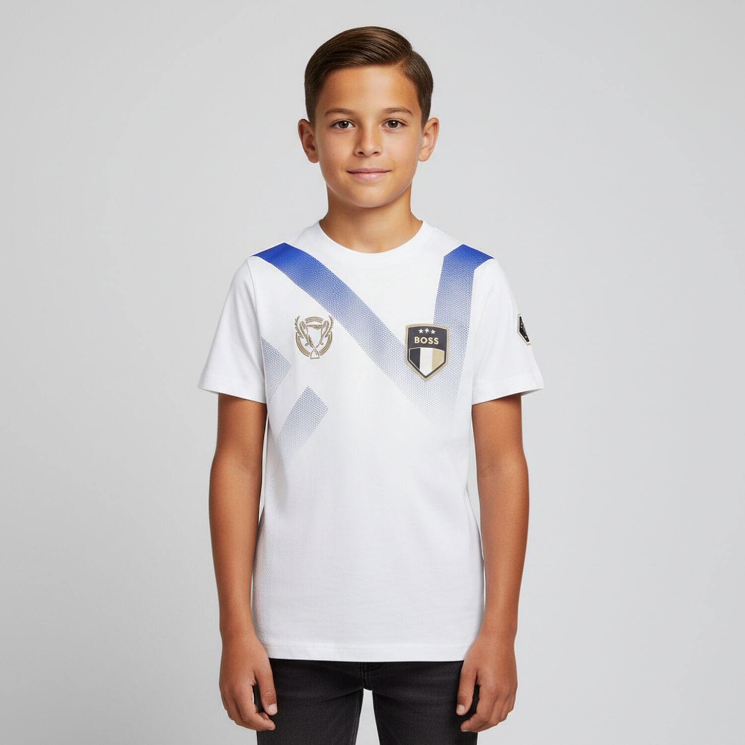 Boys White Logo T-Shirt, 1, hi-res image number null
