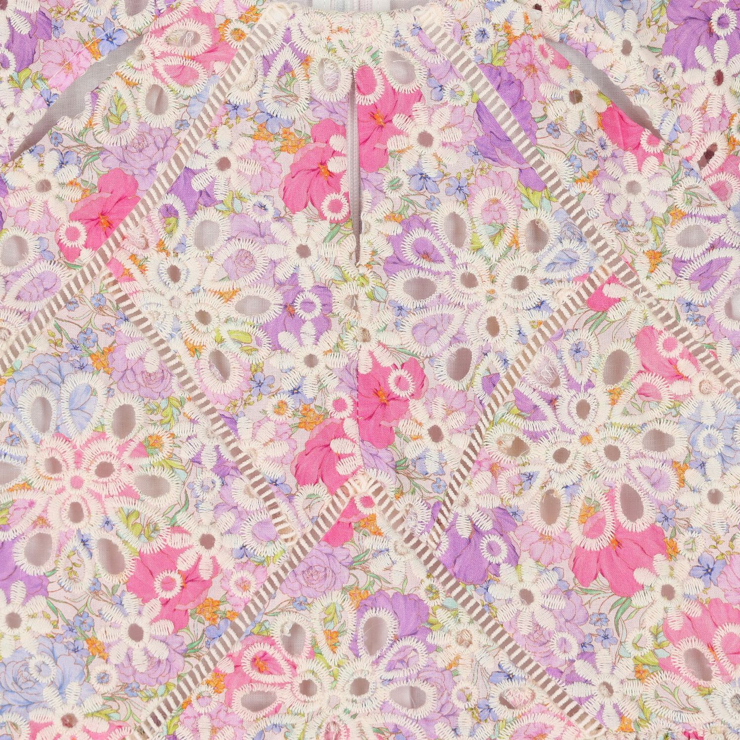 فستان بنات بطبعه الزهور باللون الوردى والبنفسجى, 1, hi-res image number null