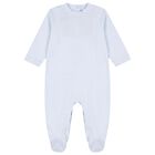 Baby Boys Blue Smocked Babygrow Gift Set, 2, hi-res