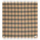Beige Check Knitted Baby Blanket, 1, hi-res