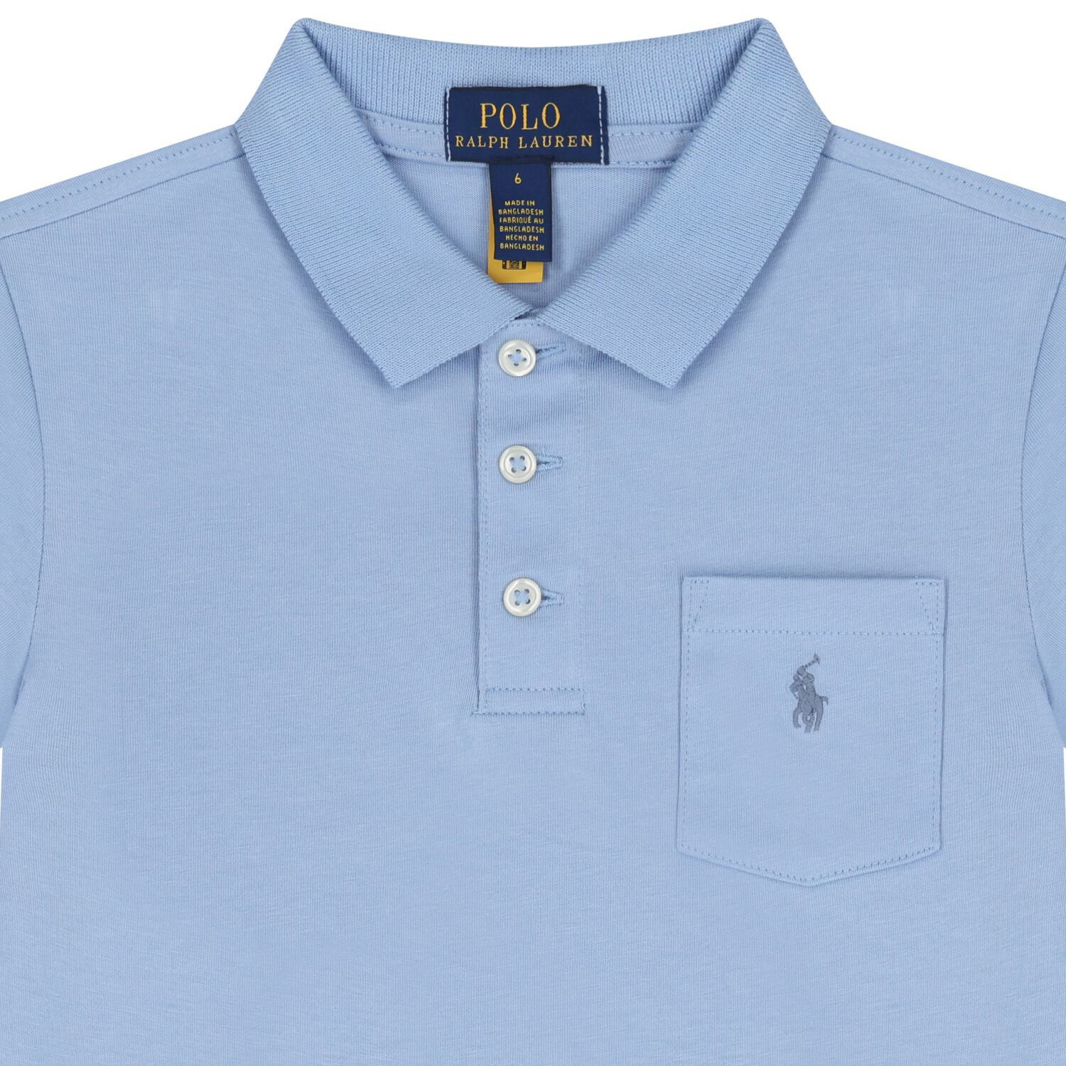 Boys Blue Logo Polo Shirt, 1, hi-res