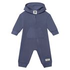 Blue Logo Softskin Baby Romper, 1, hi-res