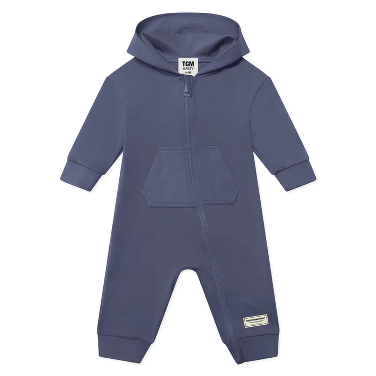 Blue Logo Softskin Baby Romper, 1, hi-res