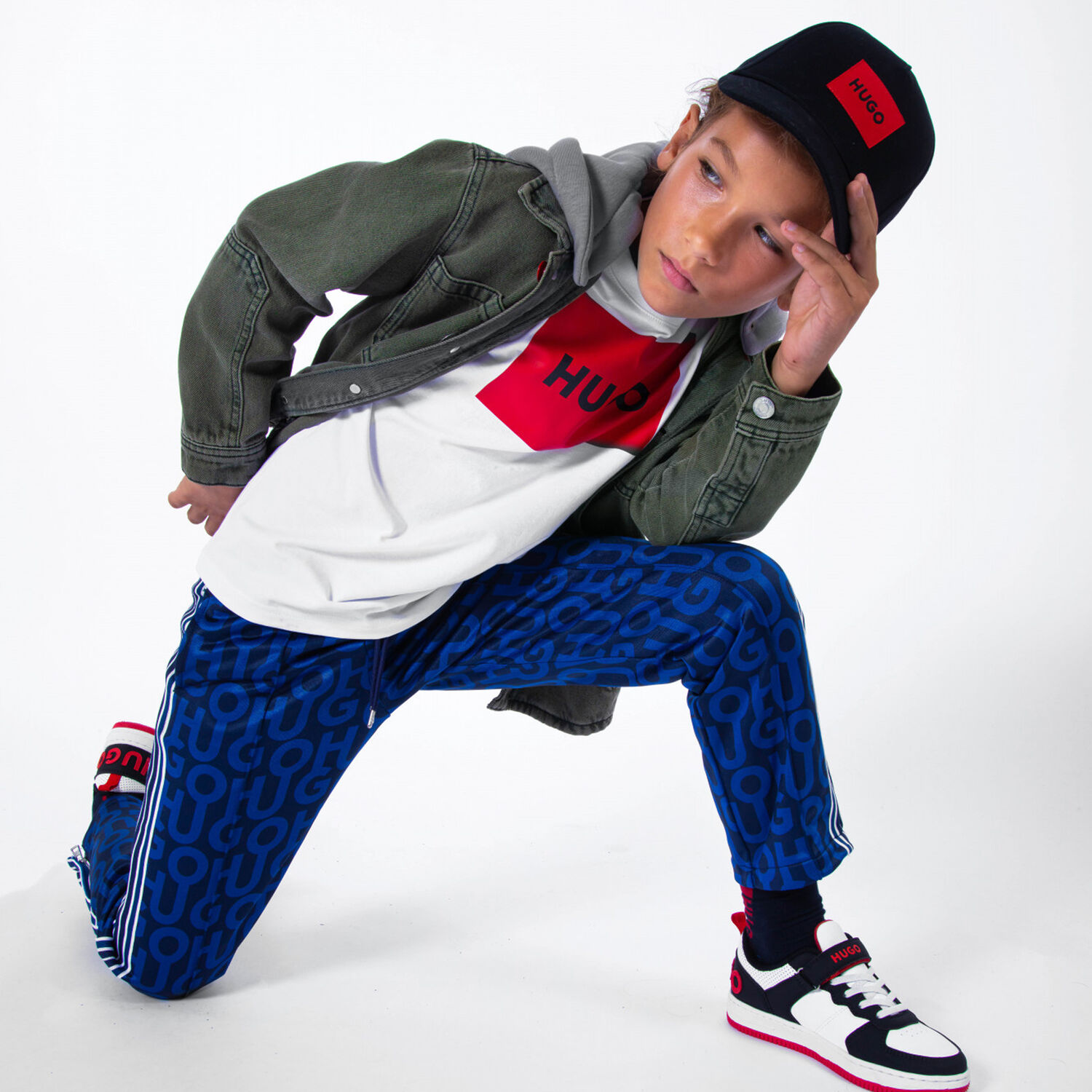 كاب أولاد بالشعار باللون الأسود, 1, hi-res