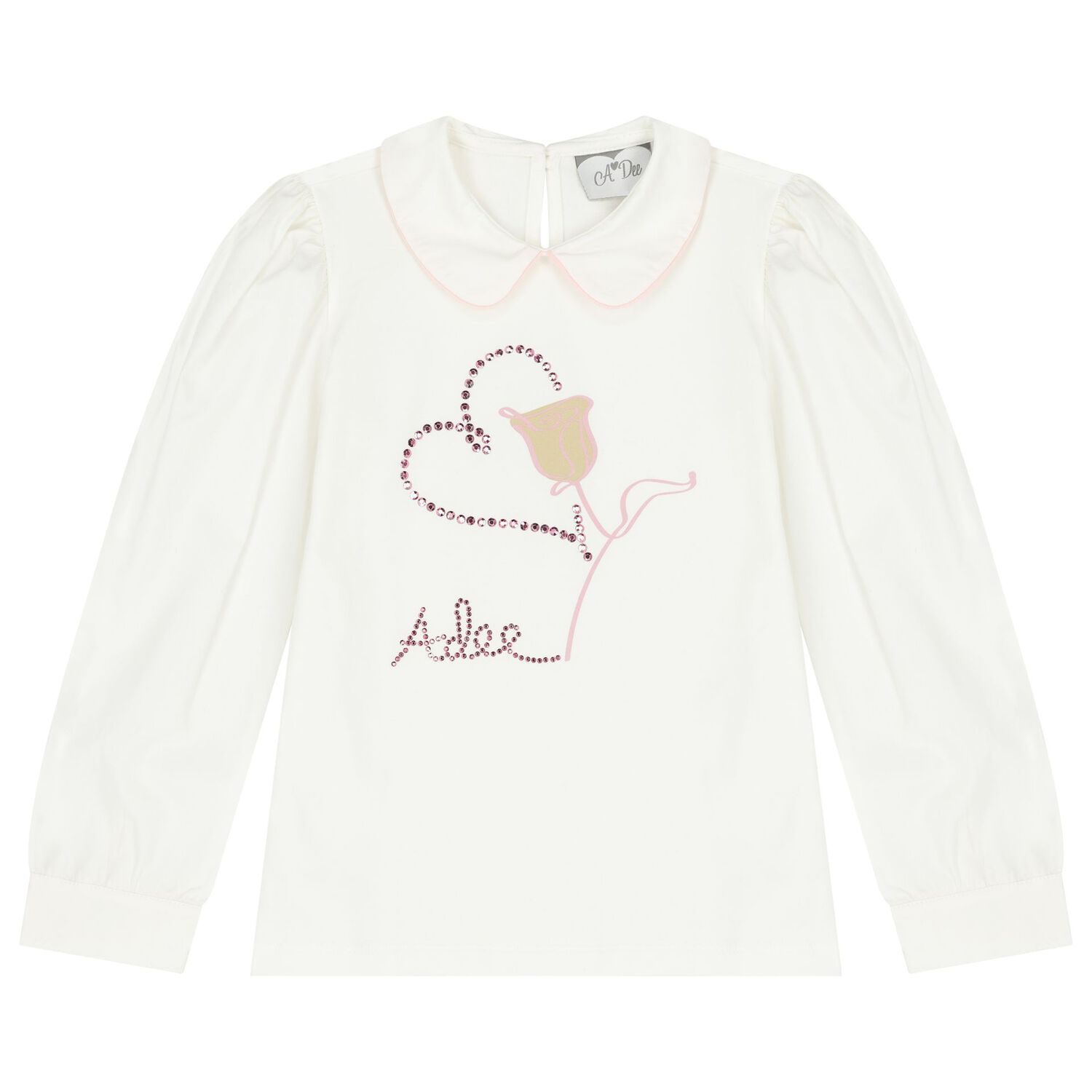 Girls White & Pink Logo Skirt Set , 1, hi-res image number null