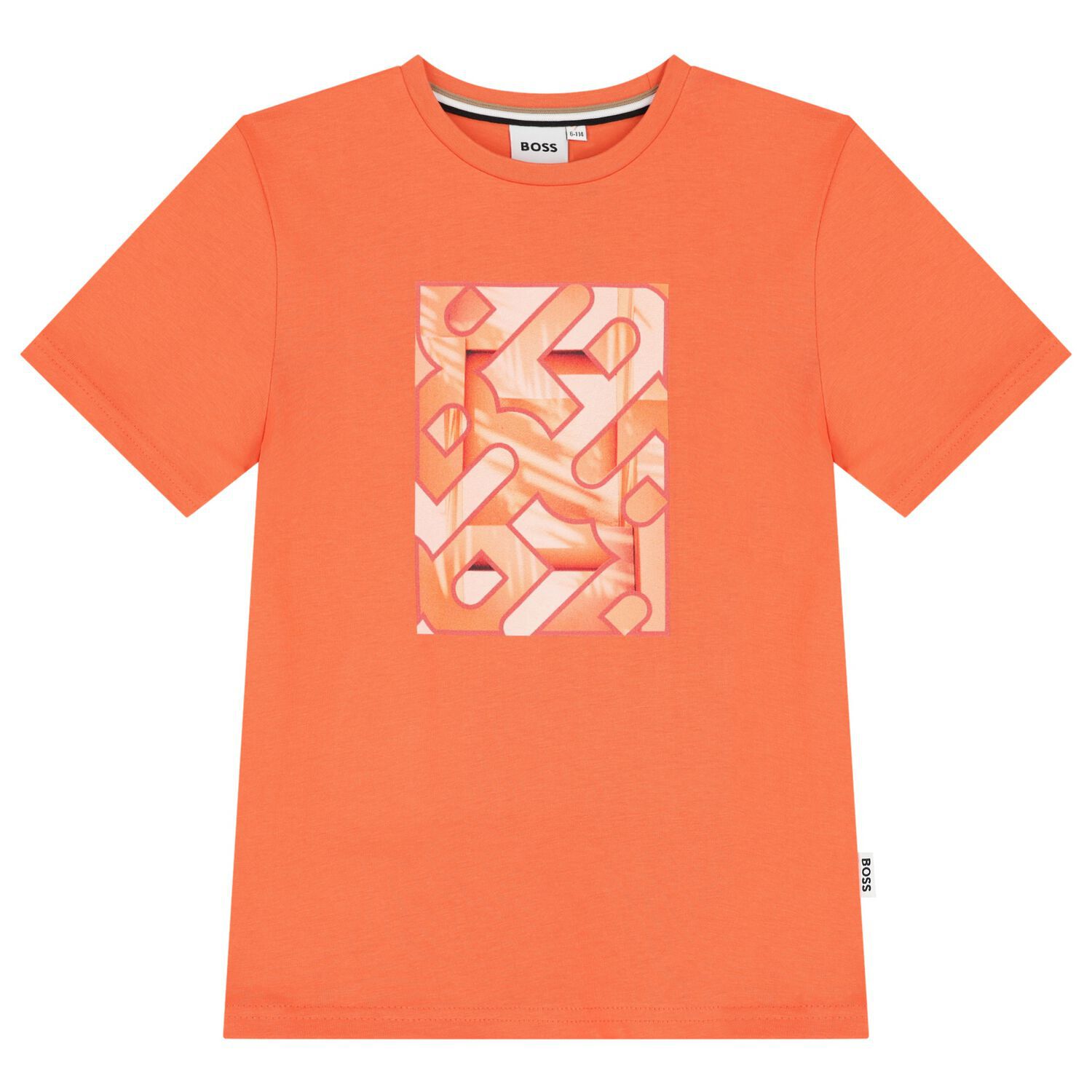 Boys Orange Logo T-Shirt, 2, hi-res