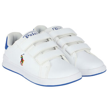 Boys White Logo Trainers