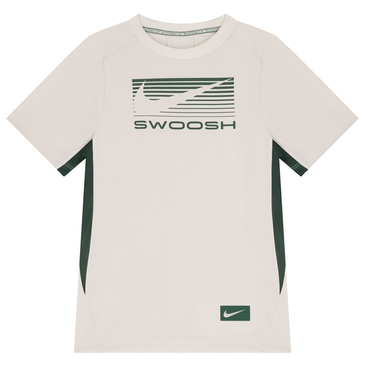Boys Beige & Green Logo T-Shirt, 4, hi-res