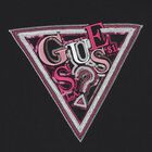 Girls Black Embellished Logo T-Shirt, 2, hi-res