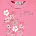 Girls Pink Cotton Dress, 1, hi-res