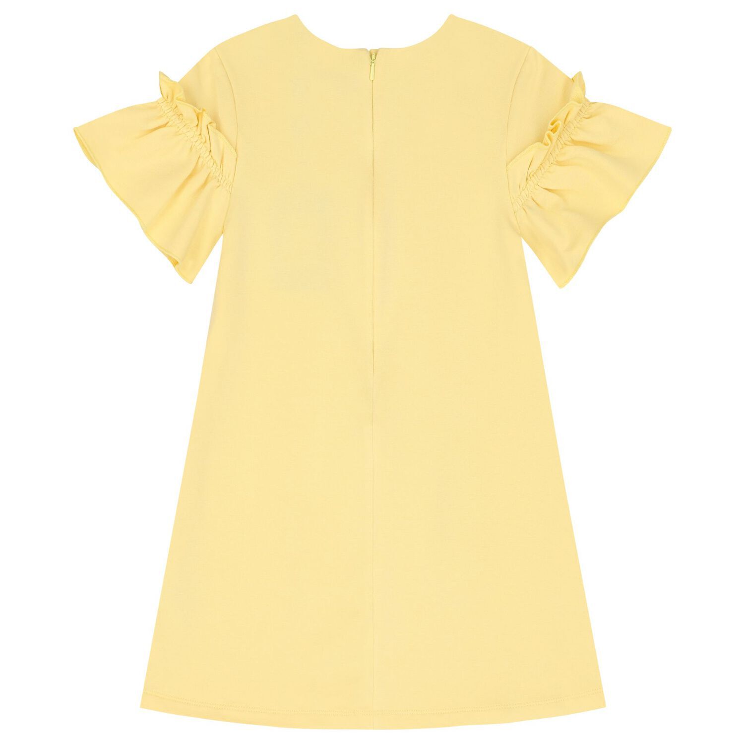Girls Yellow Bag Ruffle Dress, 3, hi-res image number null