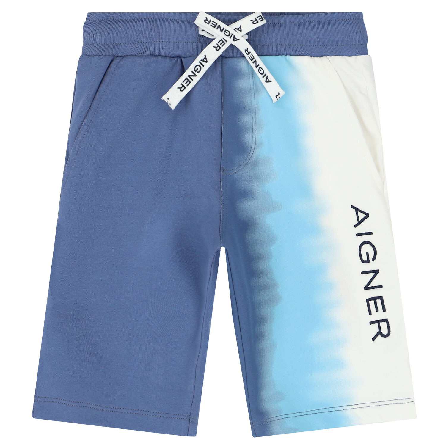 Younger Boys Blue & White Logo Shorts, 2, hi-res image number null