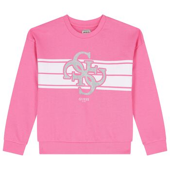 Girls Pink Logo Sweatshirt