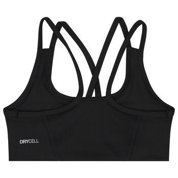 Girls Black Logo Sports Bra Top