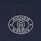 Younger Boys Navy Blue Logo T-Shirt, 3, hi-res