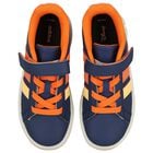 Boys Navy Blue Mickey Mouse Disney Grand Court Trainers, 1, hi-res