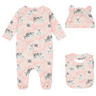 Baby Girls Pink Logo Babygrow Set, 1, hi-res