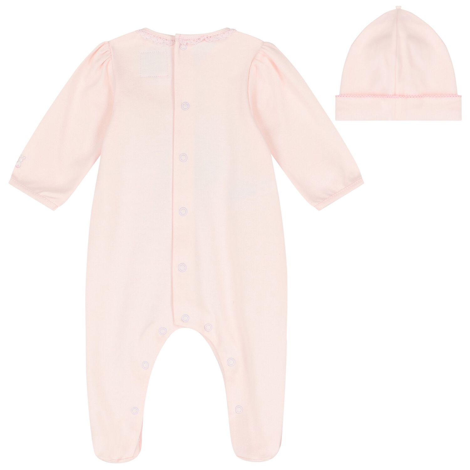 Baby Girls Pink Bow Babygrow Set, 1, hi-res image number null