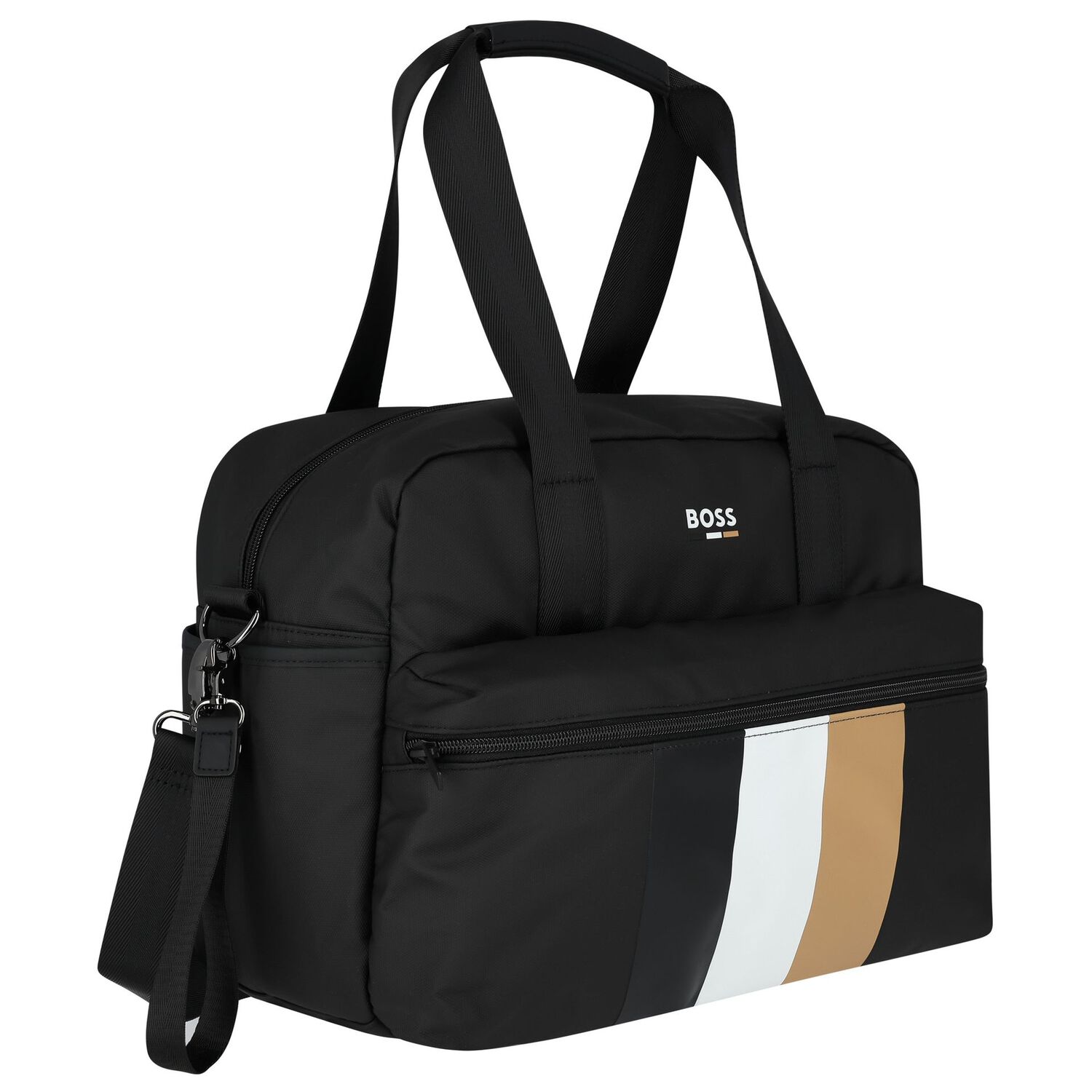 Black Logo Baby Changing Bag, 1, hi-res