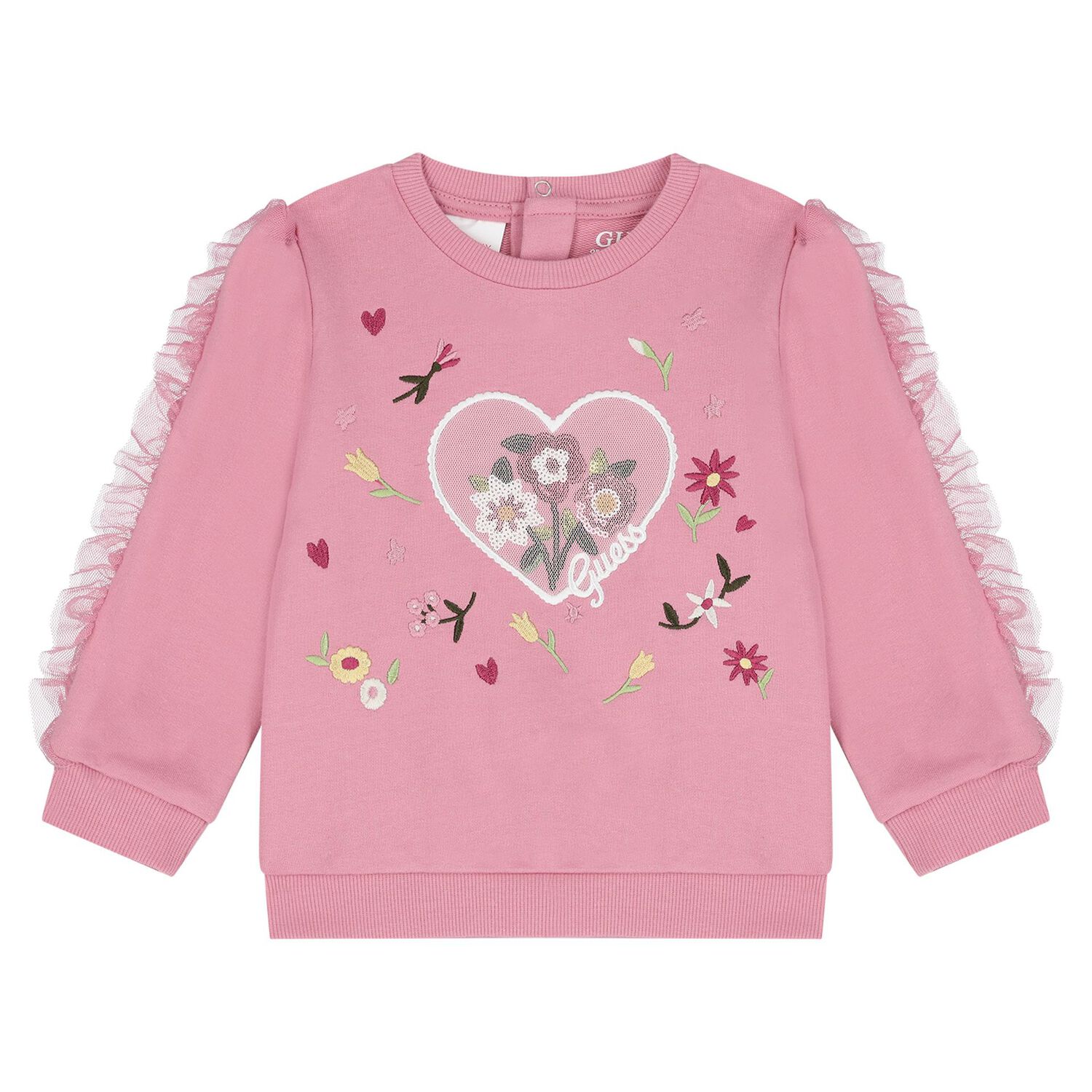 Younger Girls Pink Floral Tracksuit, 1, hi-res image number null