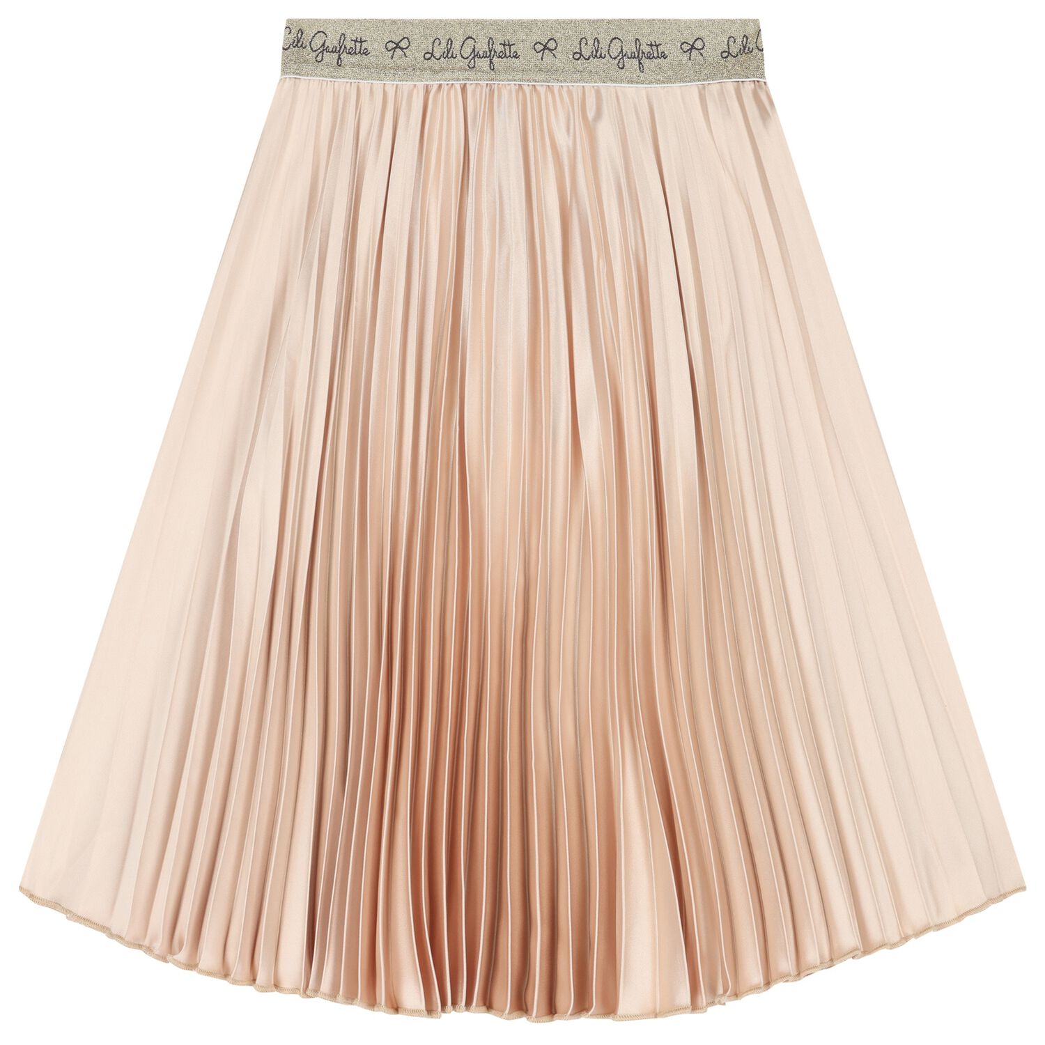 Girls Gold Pleated Skirt, 1, hi-res image number null
