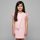 Girls Pink Bag Logo Dress, 2, hi-res