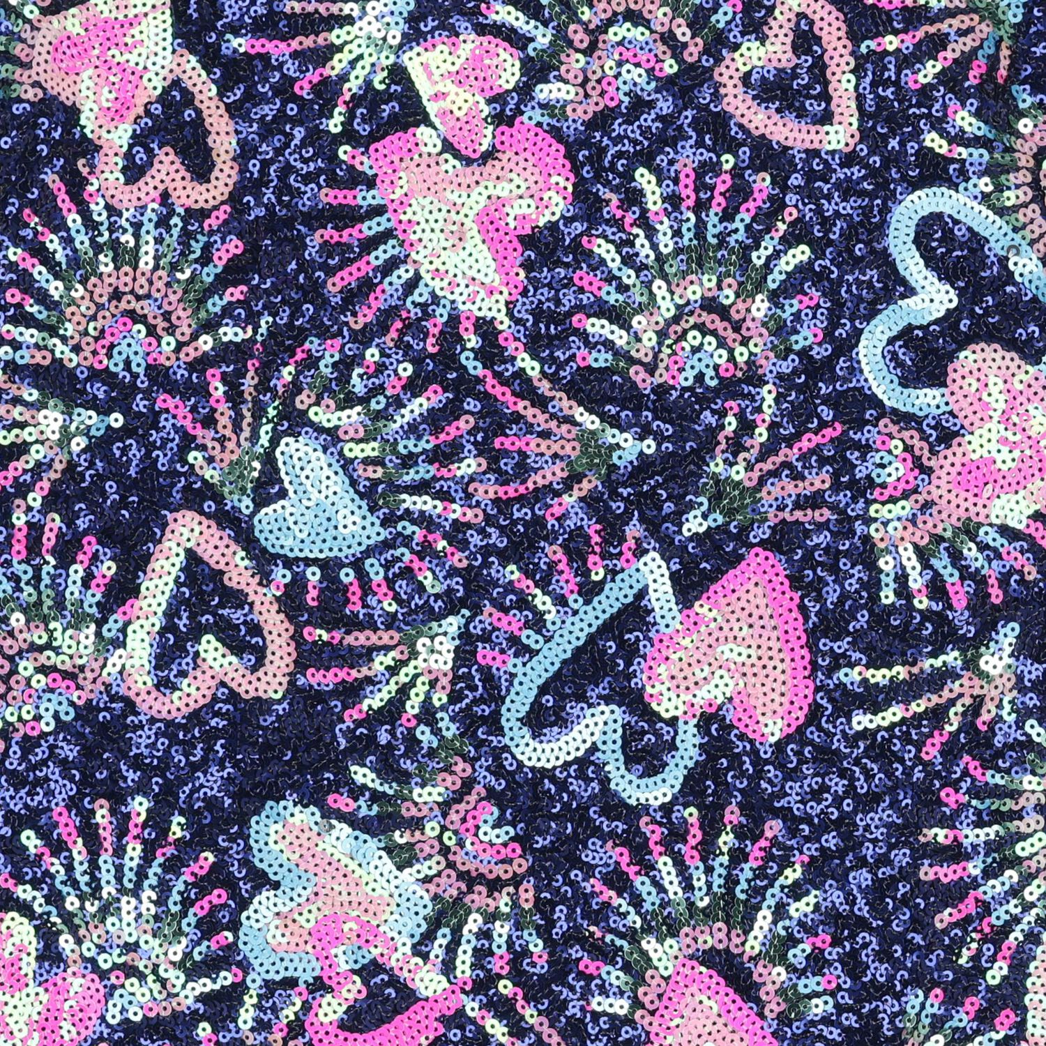 توب بنات بسحاب مطرز بالترتر باللون الكحلى , 1, hi-res