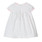 Younger Girls White Floral Dress, 1, hi-res