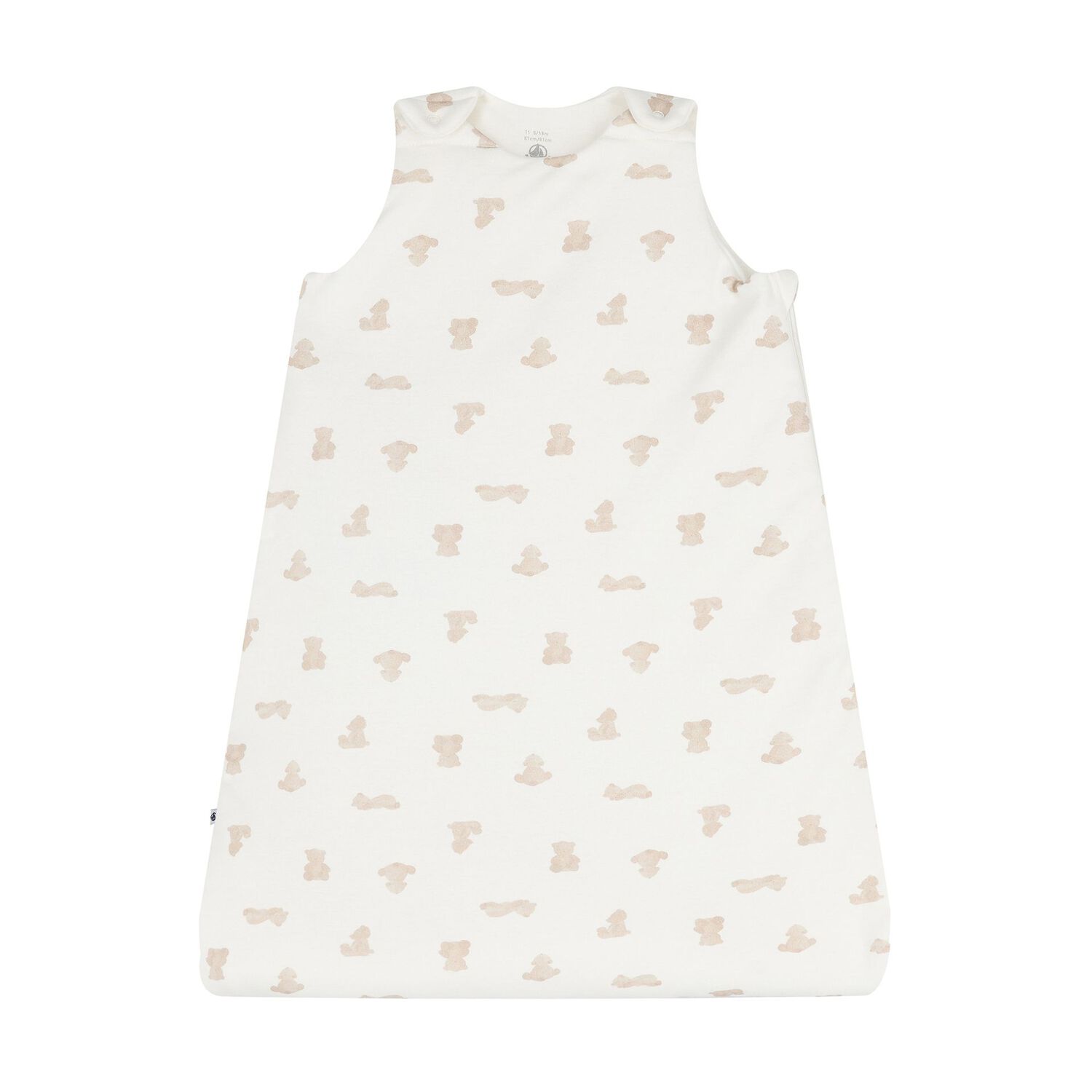 كيس نوم للاطفال بشعار تيدي بير باللون العاجي, 1, hi-res