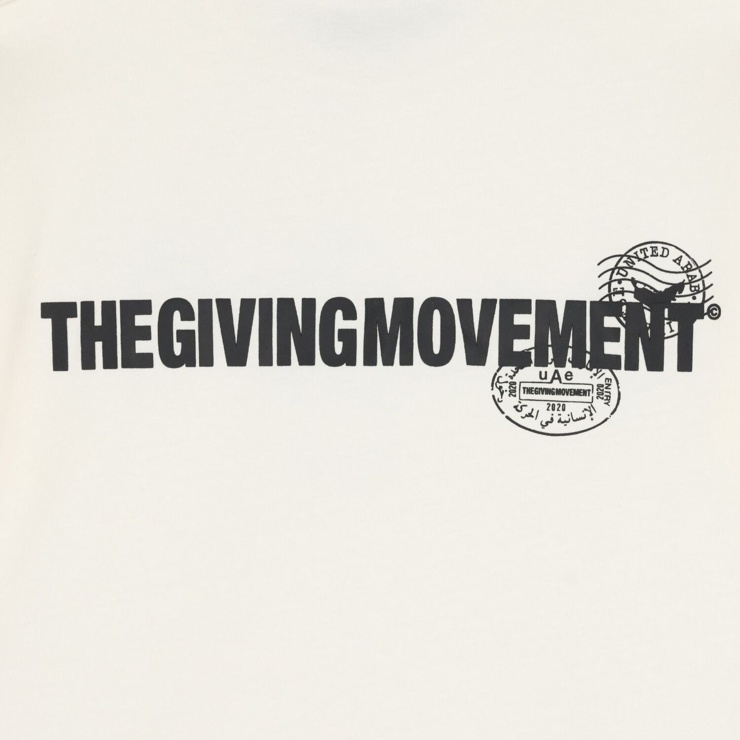 تيشيرت حجم كبير بالشعار باللون العاجى , 1, hi-res