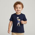 Baby Boys Navy Blue Polo Bear T-Shirt, 1, hi-res
