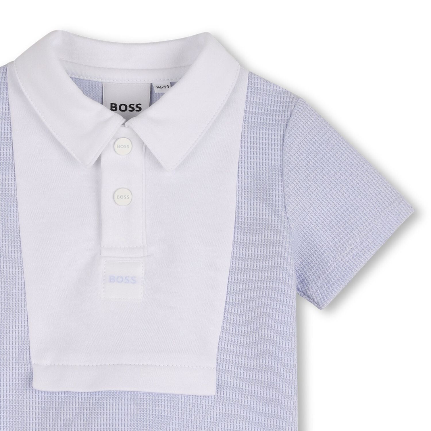 طقم شورت محبوك أبيض وأزرق للأولاد الرضع, 2, hi-res