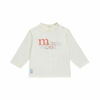 Boys White Logo Top