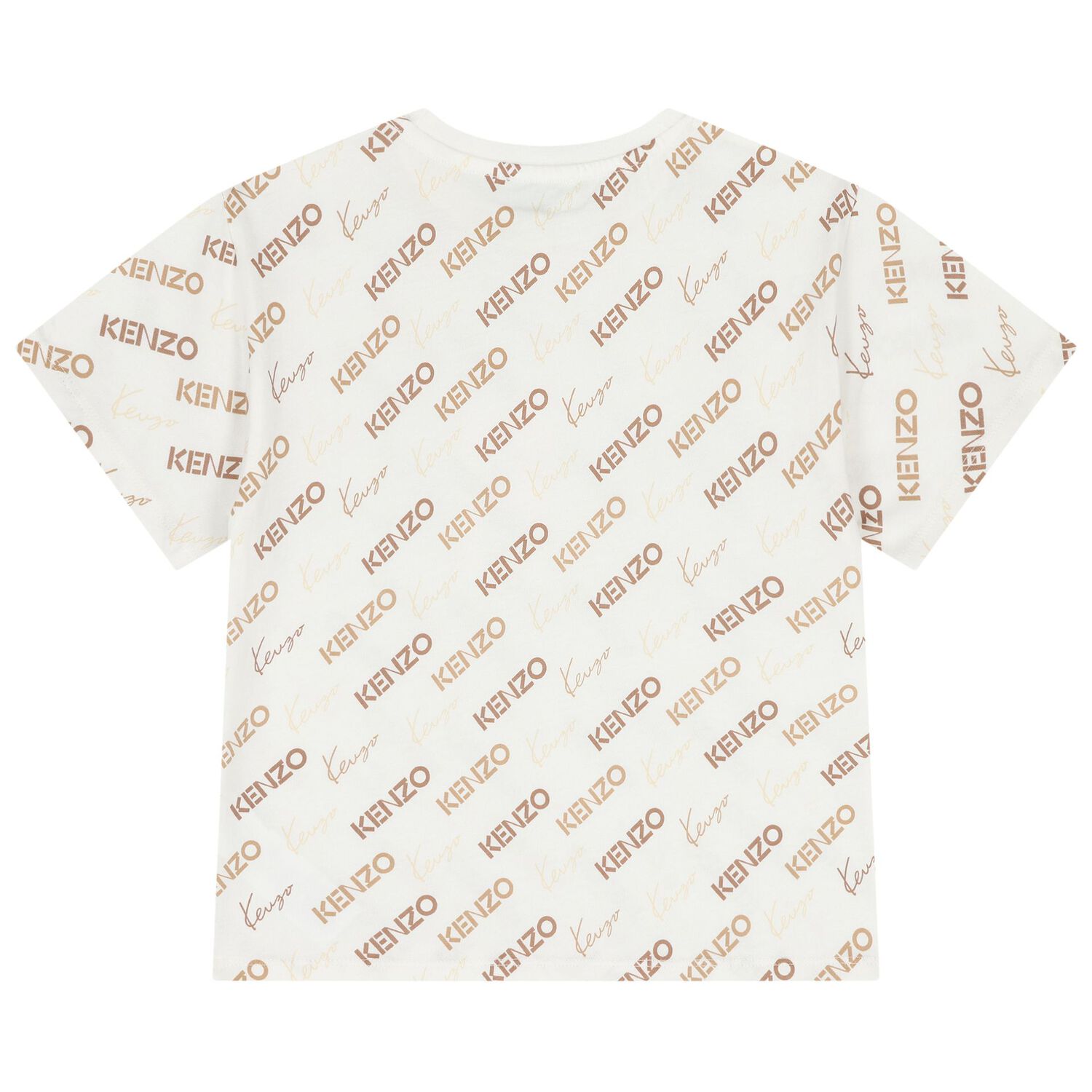 Ivory & Beige Logo T-Shirt, 1, hi-res