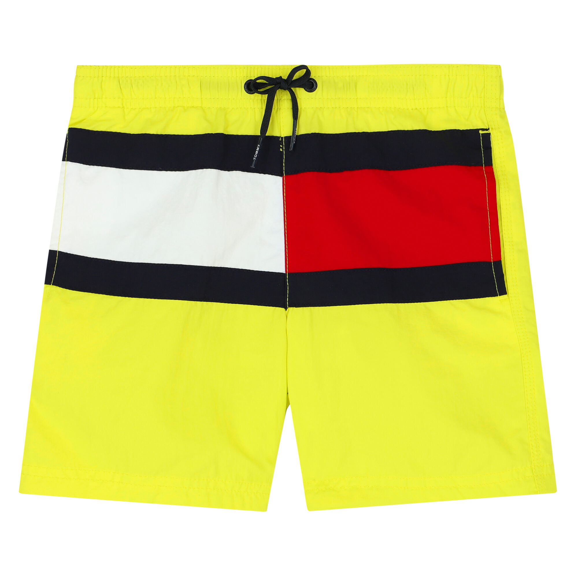 Tommy Hilfiger Boys Yellow Logo Swim Shorts Junior Couture QA