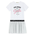 فستان باللون الأبيض والفضي, 1, hi-res