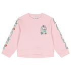 Girls Pink Floral Sweatshirt, 1, hi-res