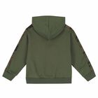 Boys Green Logo Zip Up Top, 1, hi-res