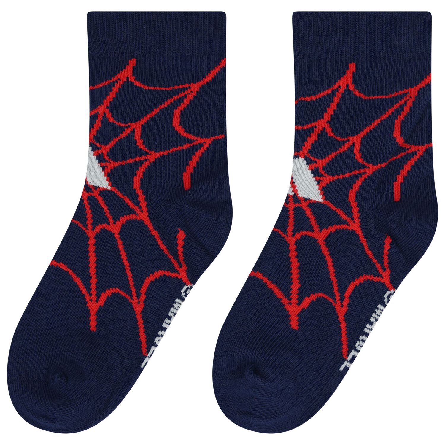 Boys Black & White Marvel Logo Socks ( 3-Pack ), 1, hi-res