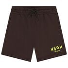 Brown Logo Shorts, 4, hi-res