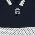 Baby Boys Navy Blue & White Logo Romper, 1, hi-res