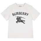 Boys White EKD Logo T-Shirt, 1, hi-res