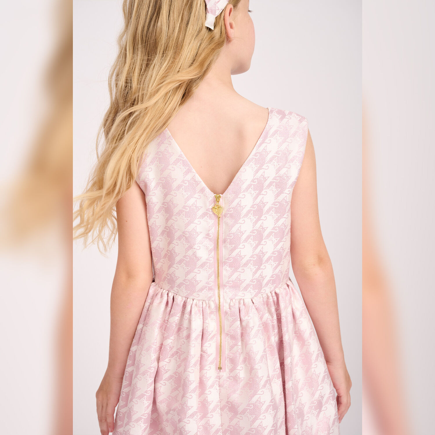 فستان بطبعة القطط باللون الابيض و الوردي , 1, hi-res