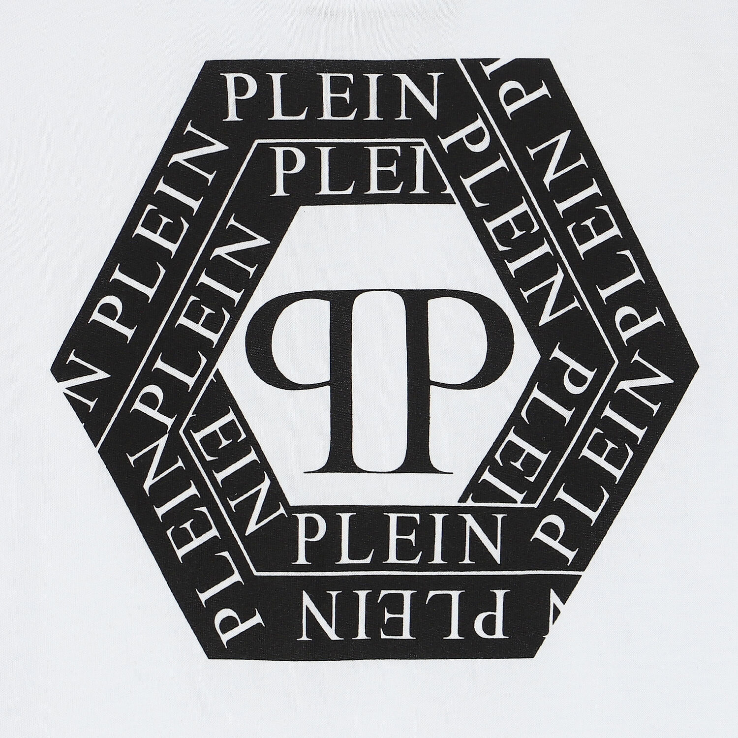 تيشيرت بالشعار باللون الأبيض والأسود, 1, hi-res