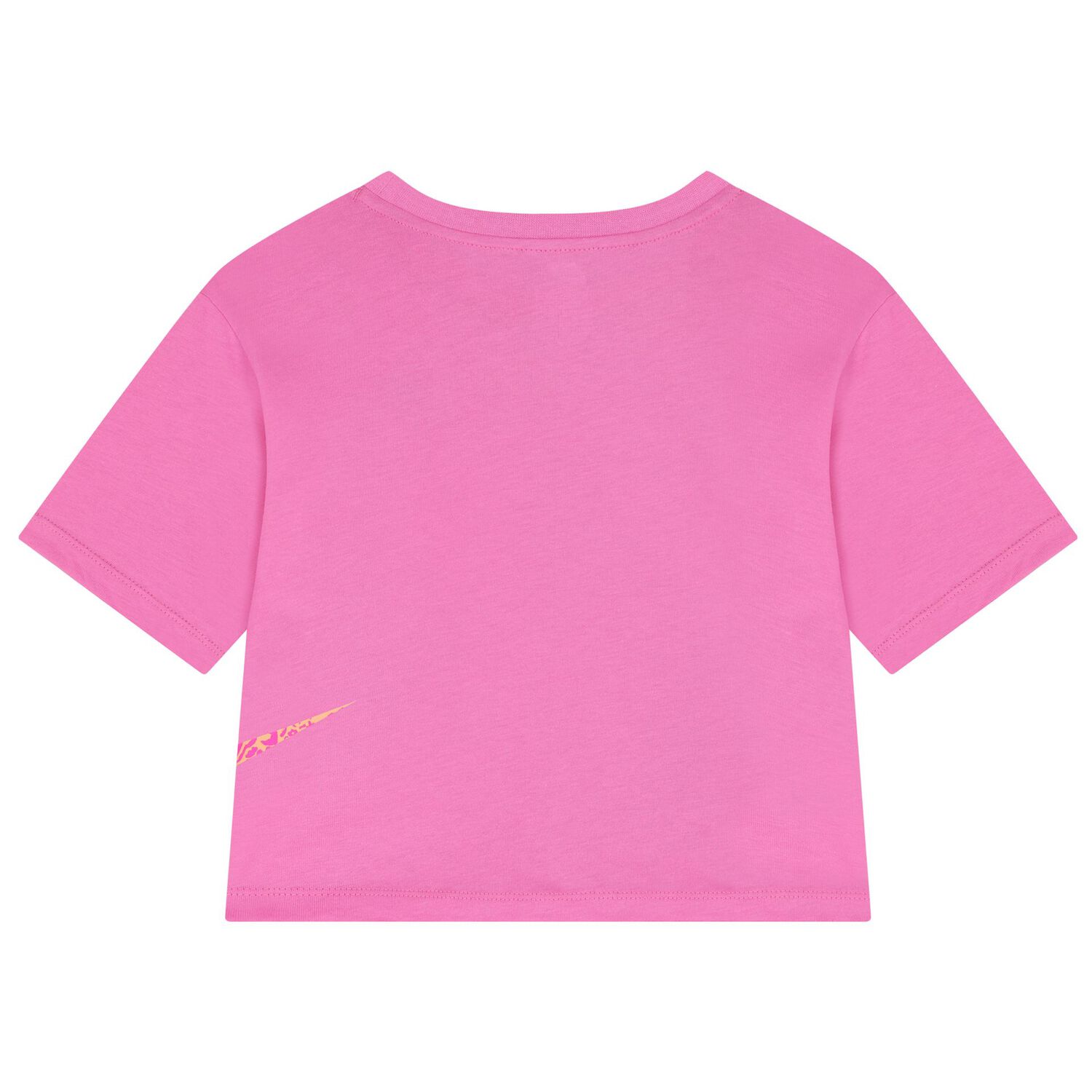 طقم شورت بنات  بشعار باللون الوردي و البرتقالي, 1, hi-res